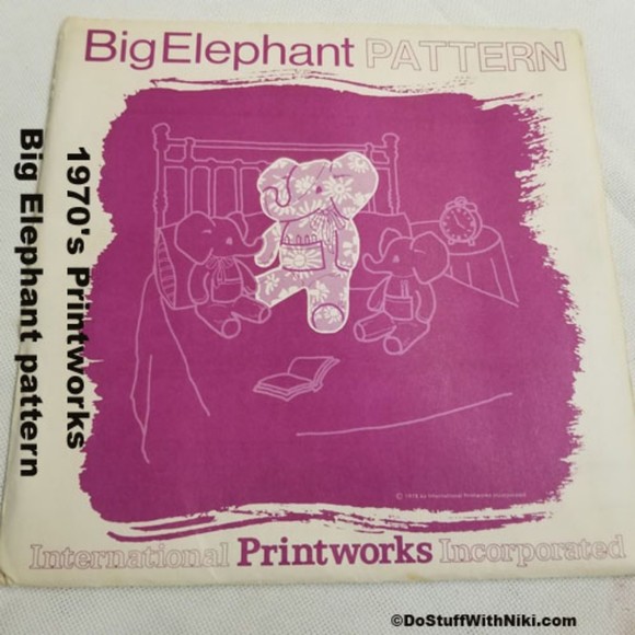1970's Printworks Big Elephant pattern Pat045 - Picture 1 of 5